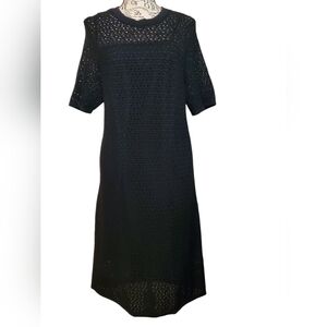 Banana Republic Elegant Black Crochet Dress SizeM